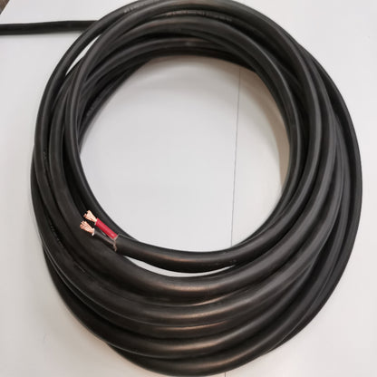 Phelps Dodge 18 gauge 2 core electrical wire black coil with exposed copper ends