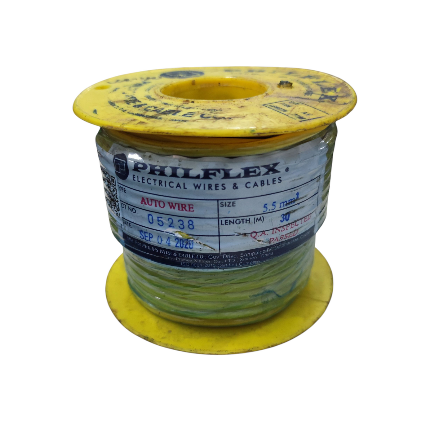 Philflex Autowire AWG 10 (5.5mm) Automotive Wire Auto Wire Yellow 30 Meters Per Roll