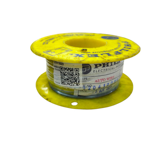 Philflex Autowire AWG 18 0.75mm Yellow Automotive Wire Auto Wire 30 Meters 1 Roll