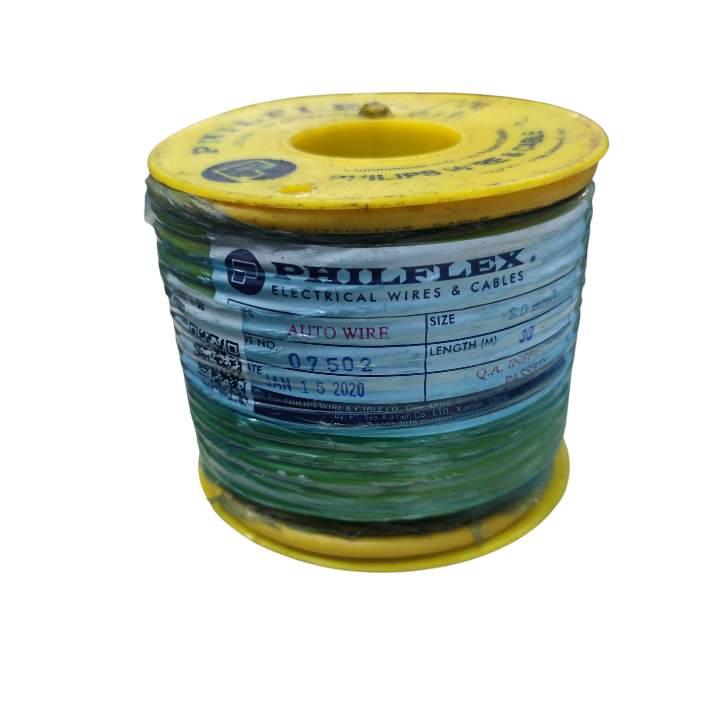 Philflex Autowire AWG 8 ( 8.0 mm), Automotive Wire Auto Wire Yellow 30 Meters Per Roll