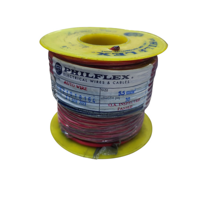 Philflex Autowire AWG #10 (5.5mm) Automotive Wire Auto Wire Red 30 Meters per Roll