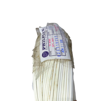 Philflex TF wire 16/7 1.25mm AWG 16, Hook Up TF wire 1.25mm White PXTF16/7W 150 Meters Per Roll