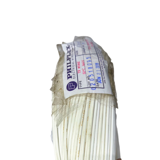 Philflex TF wire 16/7 1.25mm AWG 16, Hook Up TF wire 1.25mm White PXTF16/7W 150 Meters Per Roll