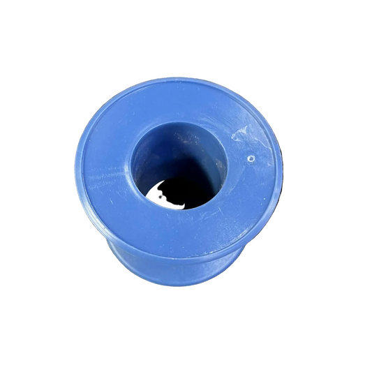 Blue rubber bushing on a white background
