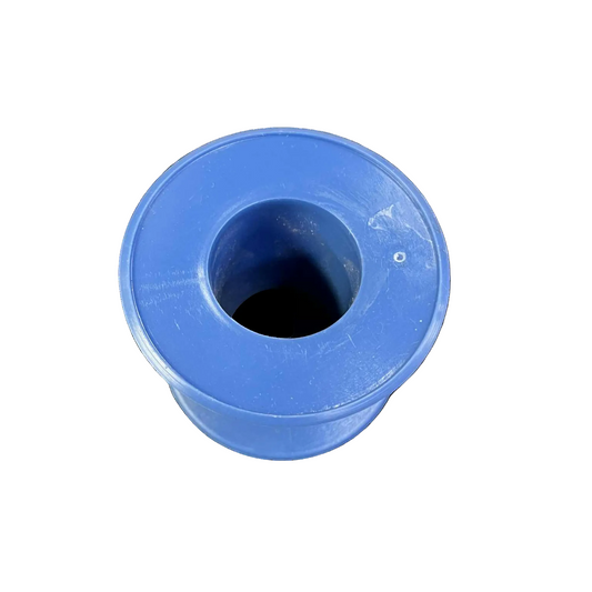 Blue rubber bushing on a white background