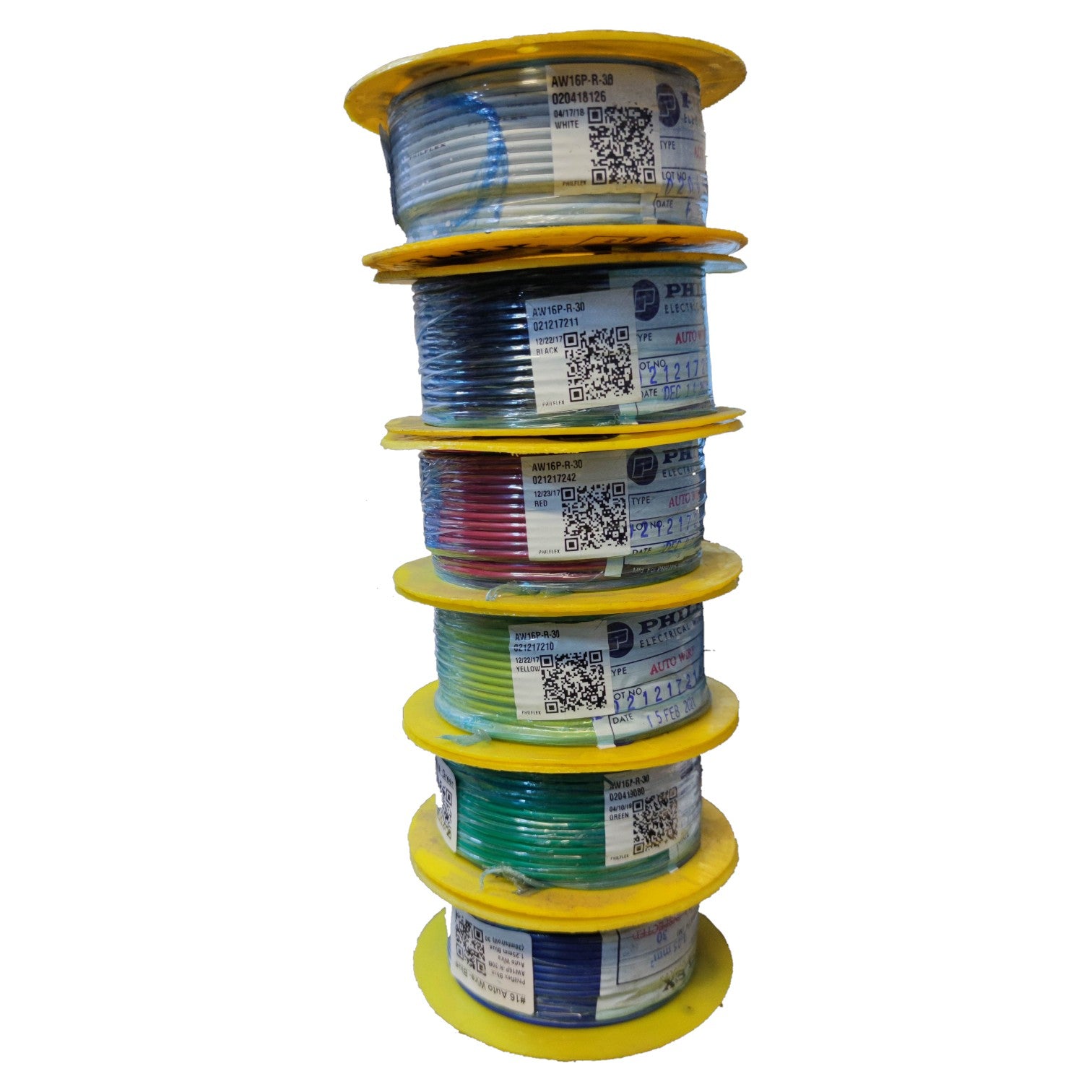 Philflex Auto Wire AWG 16 ( 1.25mm) Automotive Wire Auto Wire White 30Meters 1 Roll