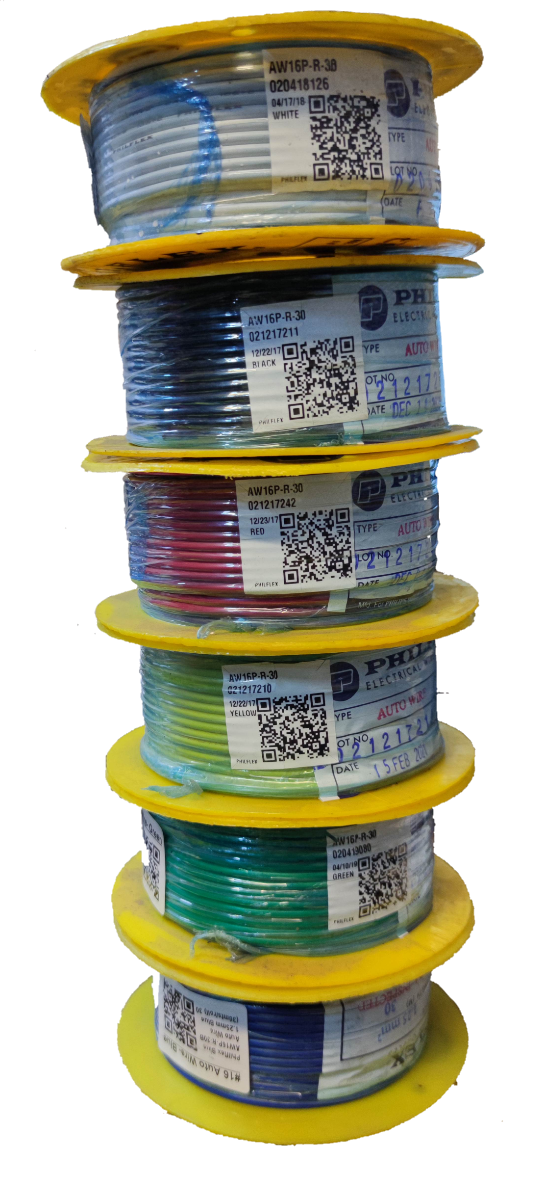Philflex Auto Wire AWG 16 ( 1.25mm) Automotive Wire  Auto Wire Yellow 30 Meters 1 Roll Electx Electrical SUpply