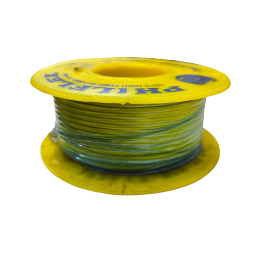 Spool of green wire on a yellow spool with 'Pulsar' branding.