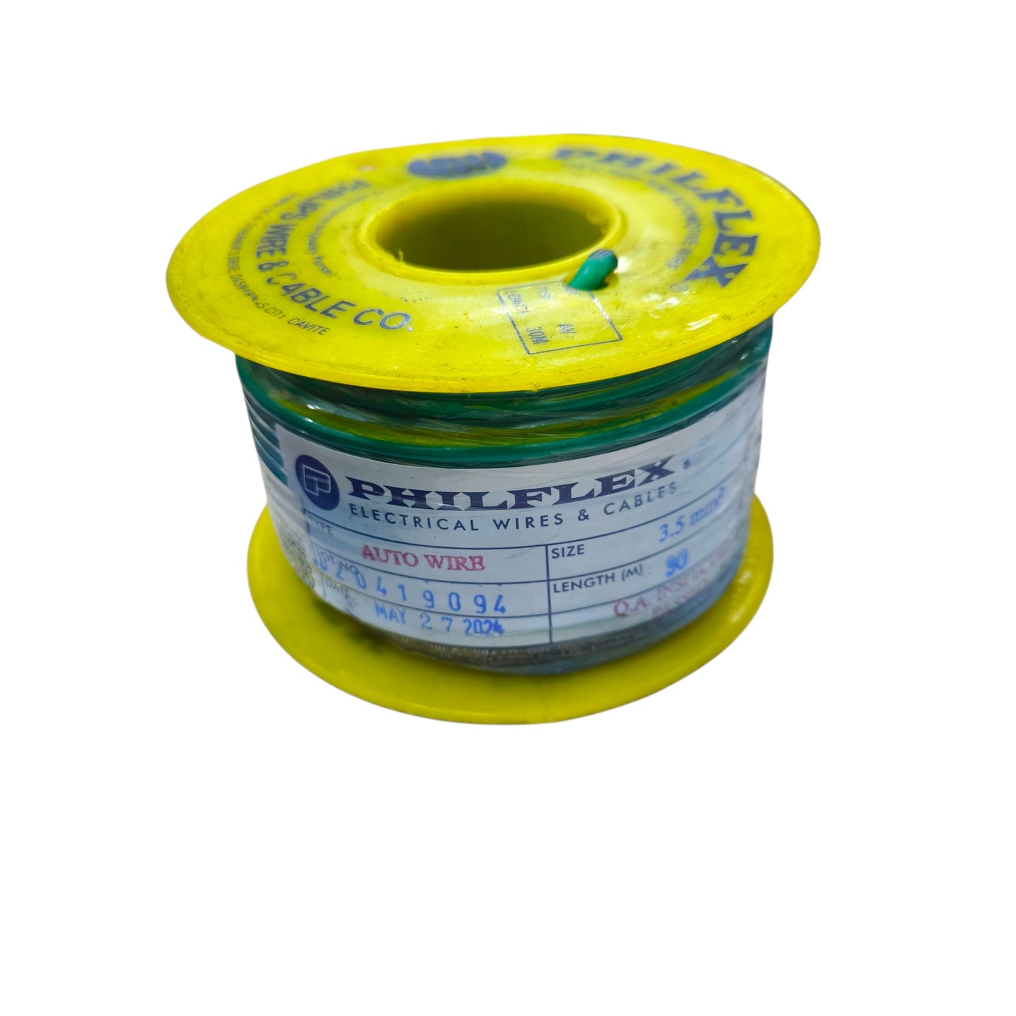 Philflex Autowire AWG #12 ( 3.5 mm) Automotive Wire Auto Wire Green 30 Meters Per Roll