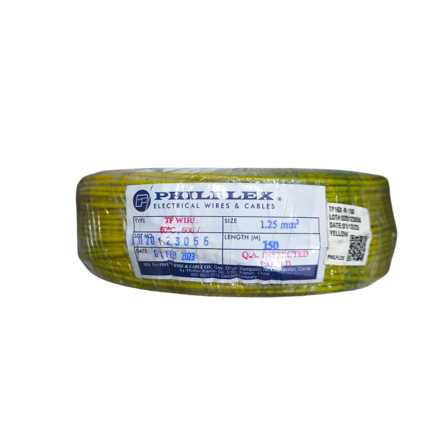 Philflex TF wire 167 1.25mm, Hook Up TF wire 1.25mm Yellow PXTF167Y Electx Electrical Supply