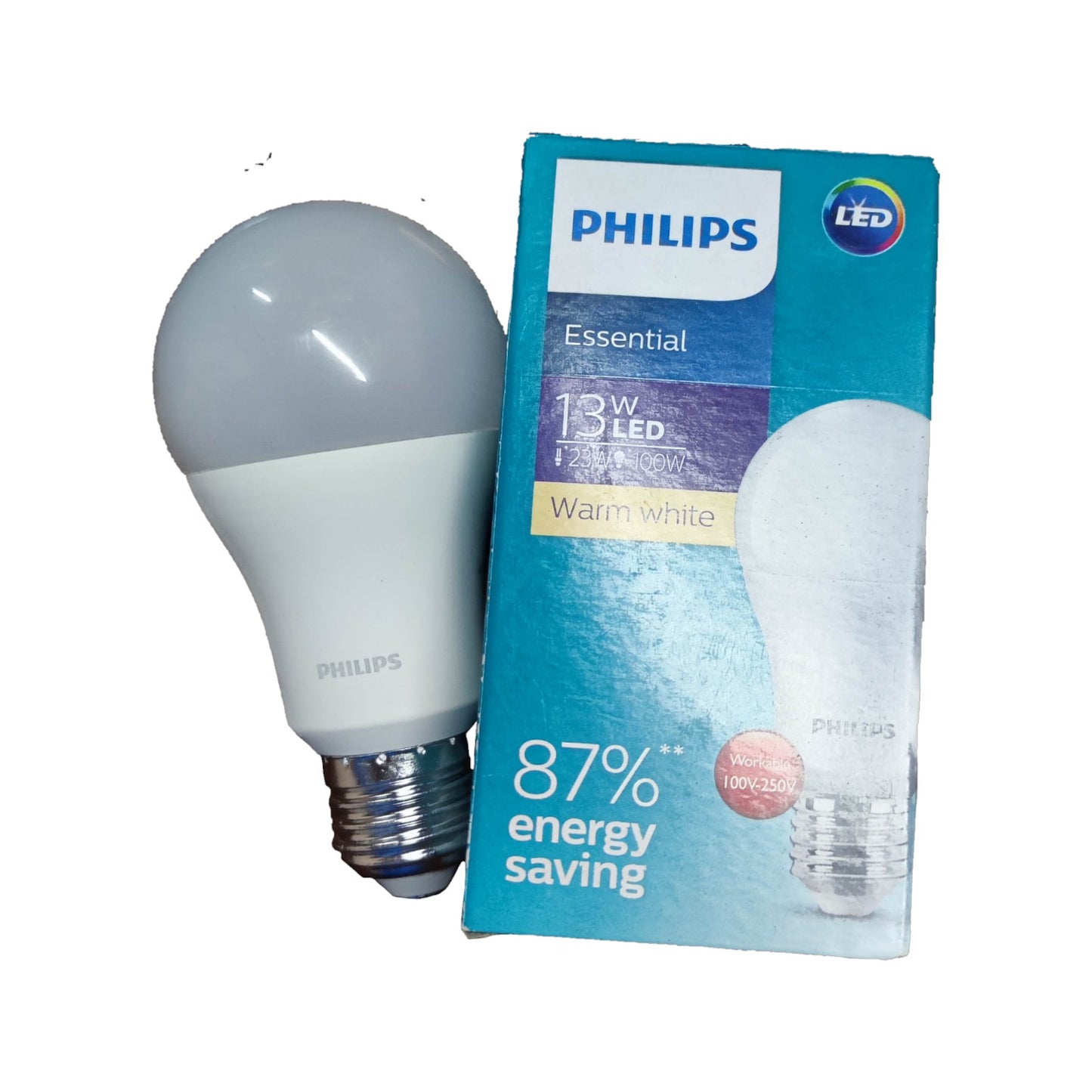 Philips 13W LED Bulb 220V E27 3000K Warm White Essential Series