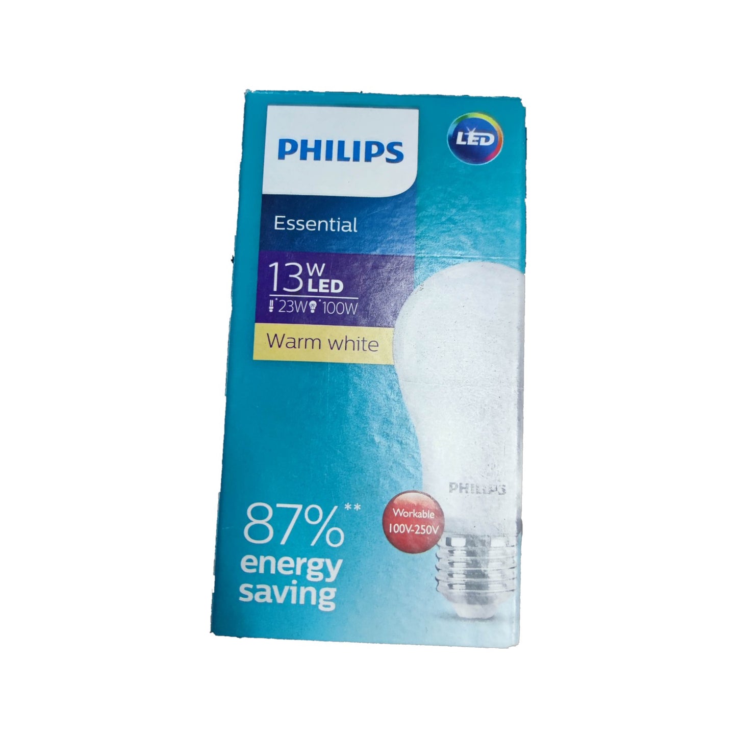 Philips 13W LED Bulb 220V E27 3000K Warm White Essential Series