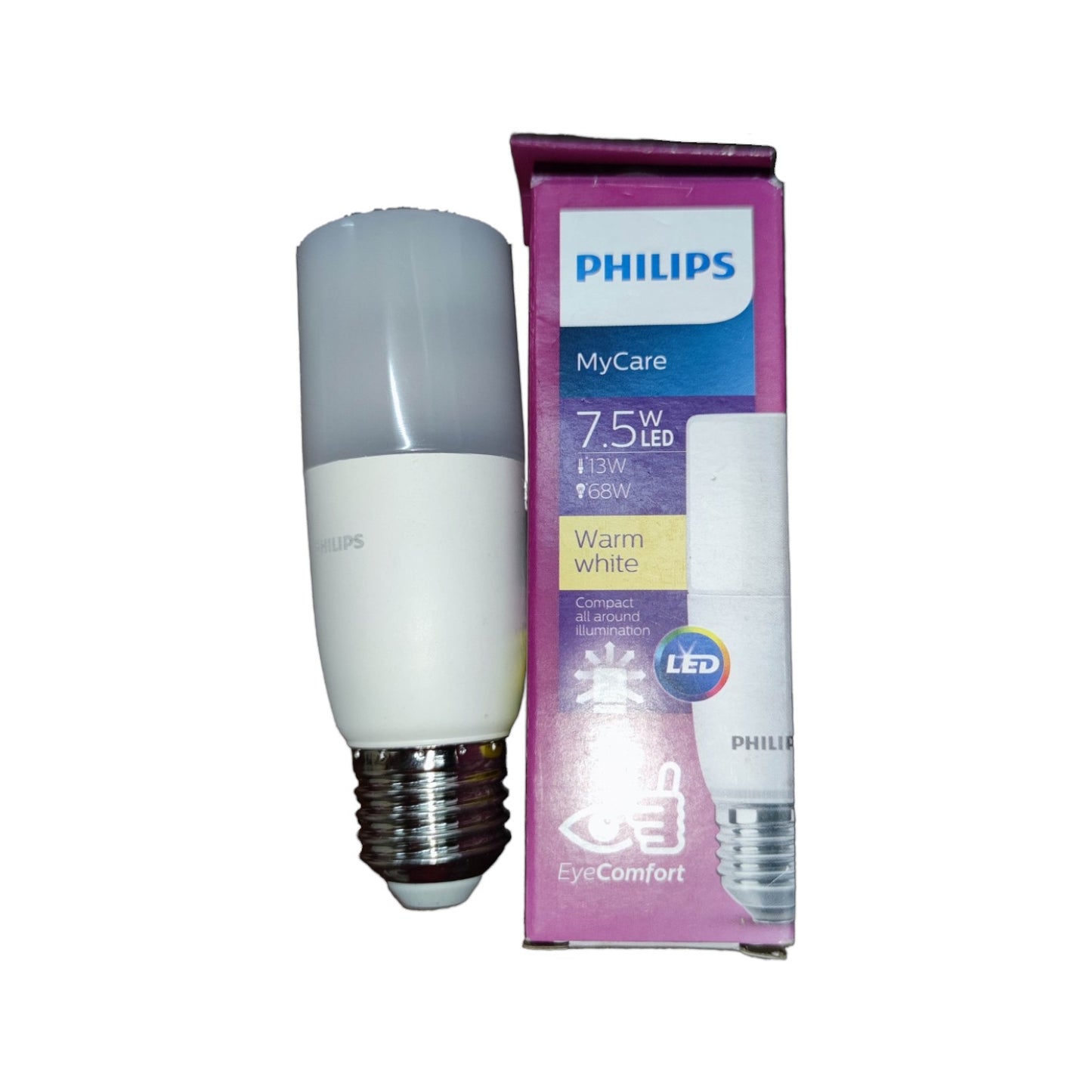 Philips 7.5W LED Stick E27 220V 3000K Warm White Eye Comfort