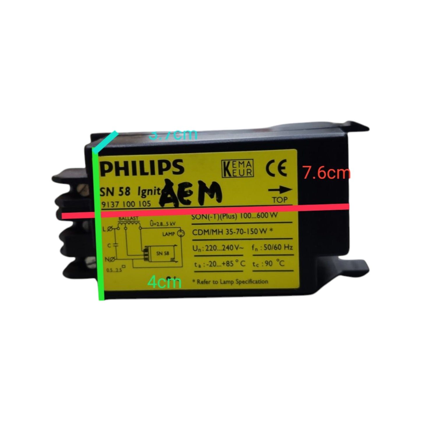 Philips Ignitor SN 58  for SON-T Plus 100-600W 220V CDM/MH35-70-150W