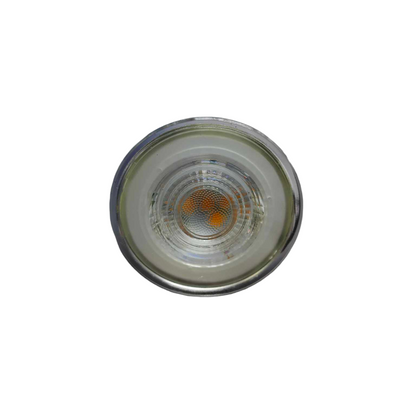 Clear glass light bulb on a white background
