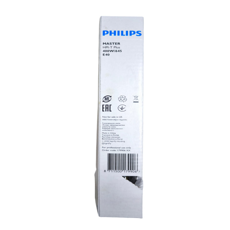 Philips light bulb packaging with brand logo on a white background