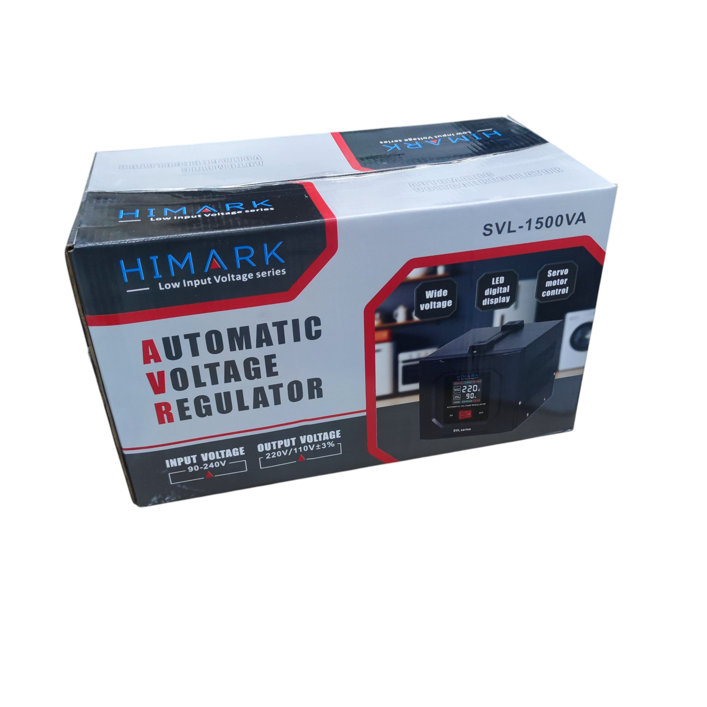 Himark 1500W AVR Low Input Voltage Series ( Pure Black) 90V-240V Input 220V and 110V Output SVL-1500 VA