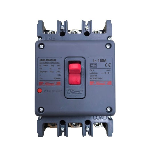 Himel 160A 3 Pole Molded Case Circuit Breaker, 160A Industrial Circuit Breaker 3 Pole 35Kaic HDM3250S16033XX
