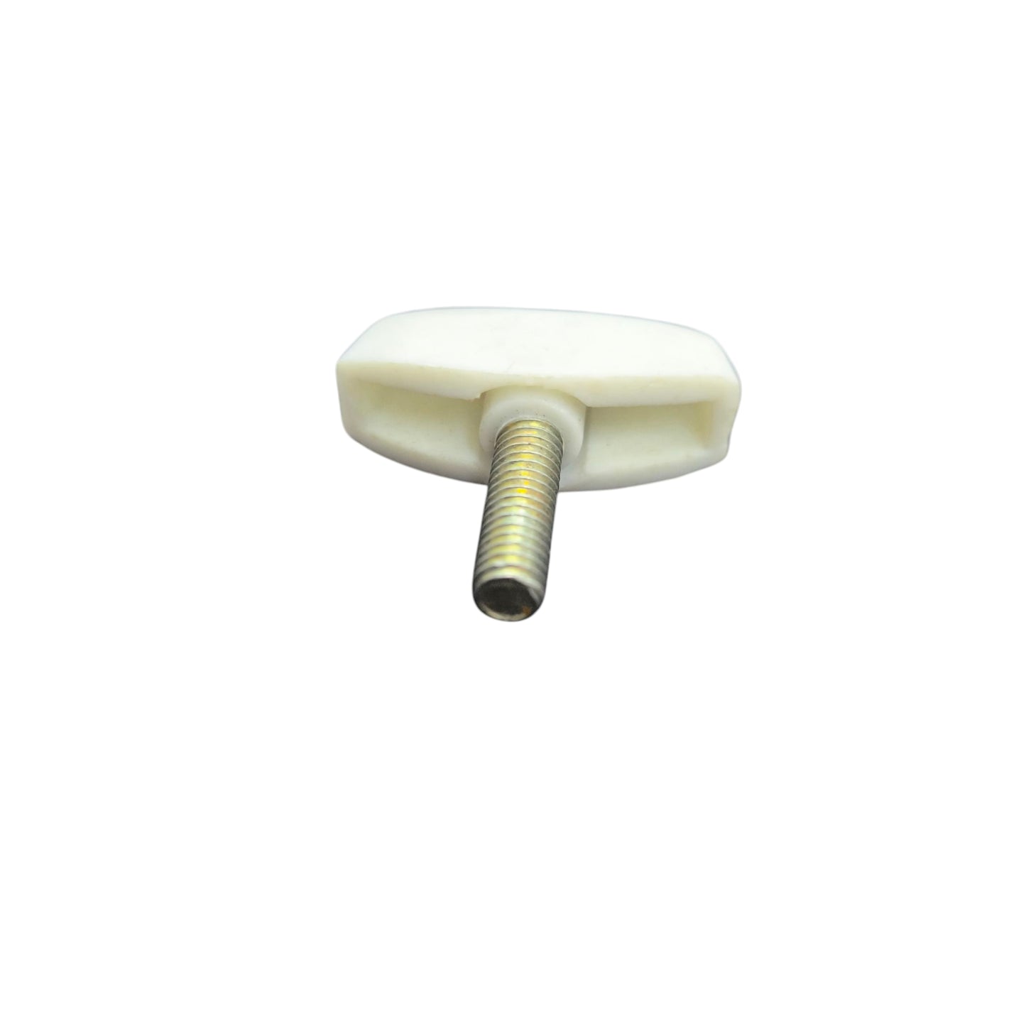 Screw Knob Lock 3cm x 5mm with Plastic White Handle