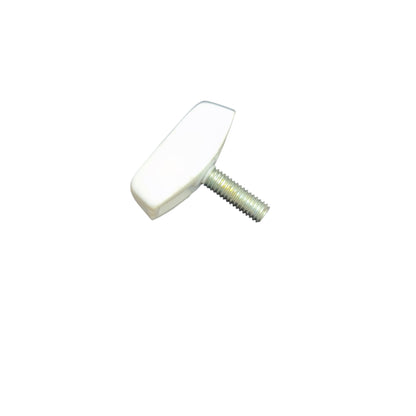Screw Knob Lock 3cm x 5mm with Plastic White Handle