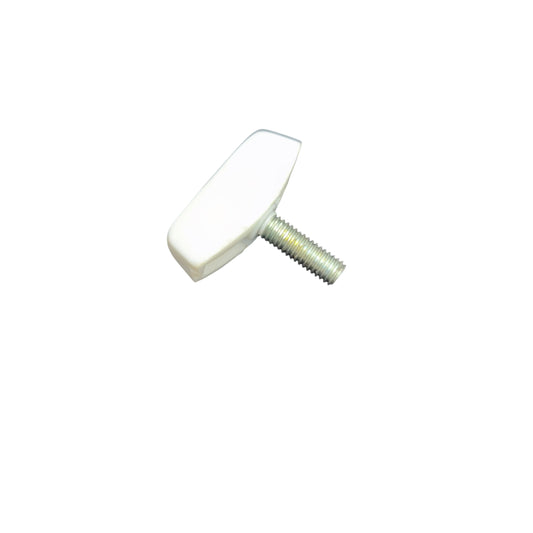 Screw Knob Lock 3cm x 5mm with Plastic White Handle
