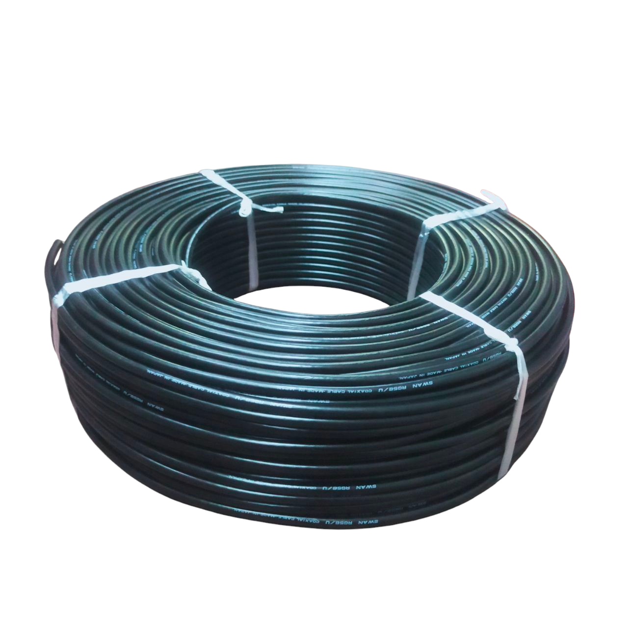 Swan RG58 Coaxial Cable Solid Middle RG58/U Coaxial Cable Radio Cable, 150 Meters Per roll