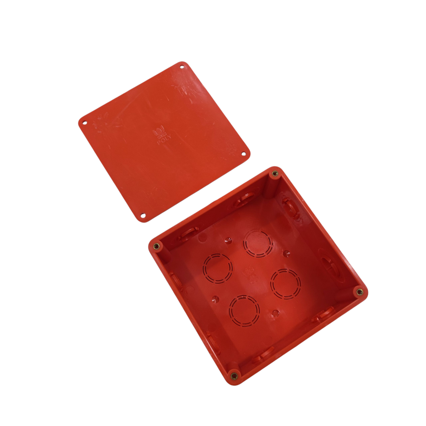 Poly 4 1/2 x 4 1/2 Inches PVC Square Box with Cover