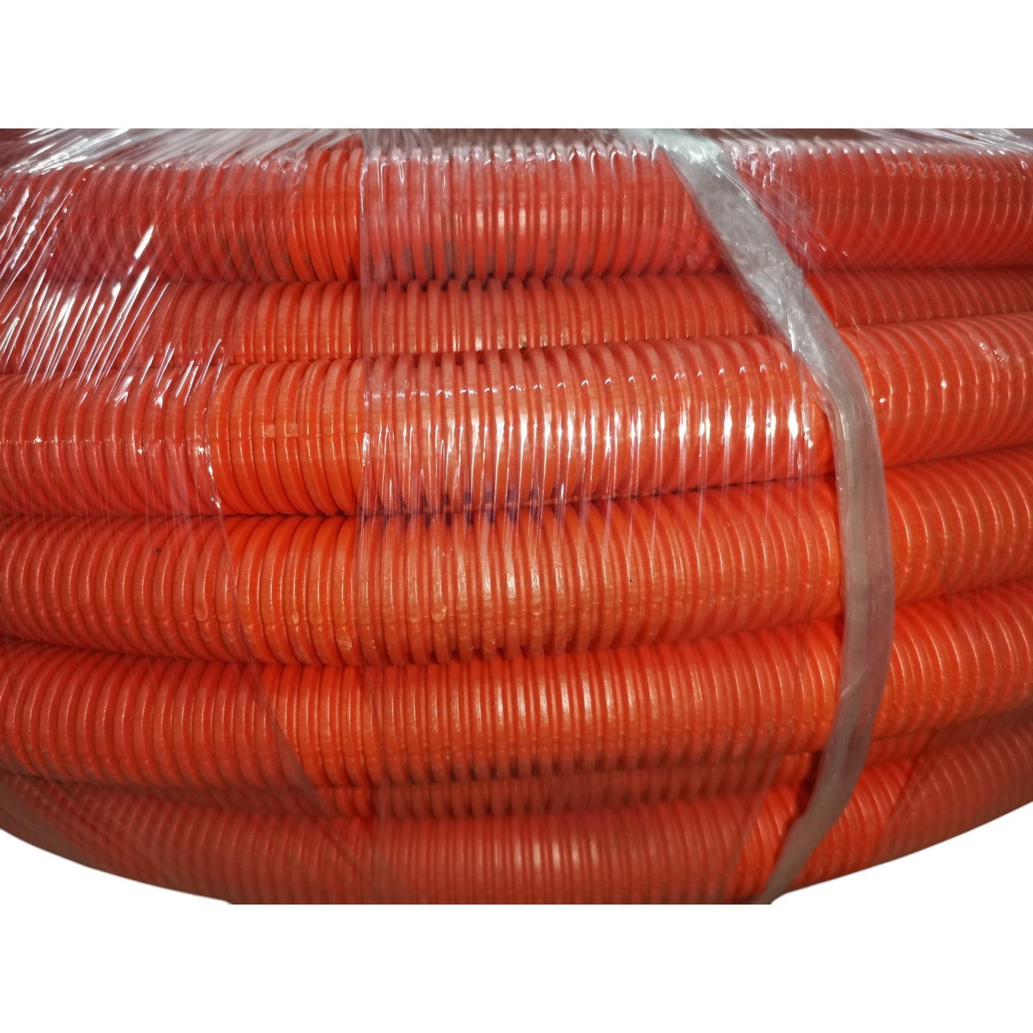 Poly PVC Flexible Hose 1/2 or 15mm 100 Meters Length Per Roll Orange Electrical Conduit