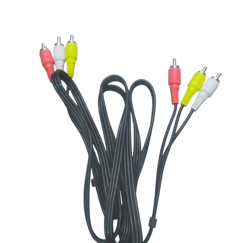 RCA Cord 1.5 Meters 3X3, RCA 3X3 Yellow, Red, White, RCA Cord 1.5 Meters Video + Stereo