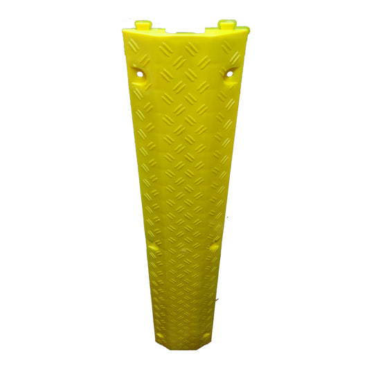 Ramp Cable Protector 1 Channel, 1 Meter x 20 cm x 3.5 cm Yellow Plastic