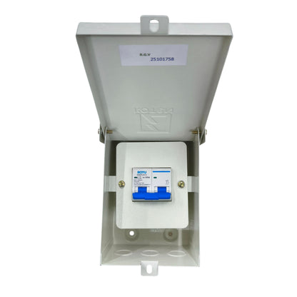 Royu 125A 2Pole 7.5 KAIC 220V Miniature Circuit Breaker with Nema 3r Enclosure K63NNEMA3RE-2P/3P+RMB2P125C10