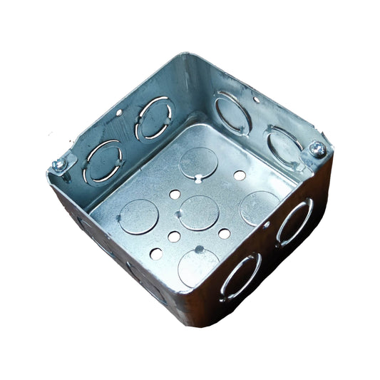 Royu 4x4 Junction Box Metal AWG 18 REMUB03A Square Box 1mm Thickness ( 4" x 4" x 2" - 1/8")
