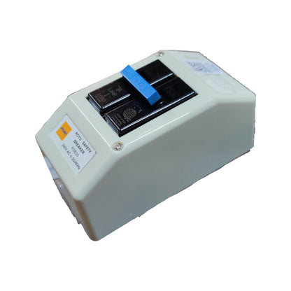 Royu 20A 2 Pole 10KAIC 220V Circuit Breaker with Enclosure PVC RSB202P