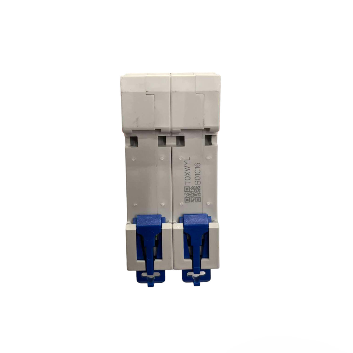 Electrical breaker switch on a white background