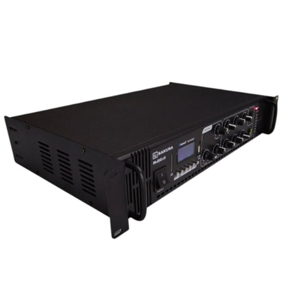 Sakura 250W Public Address Amplifier 220V PA-250UB Bluetooth USB/SD Port FM Tuner Built-in Chime 3 Microphone Input