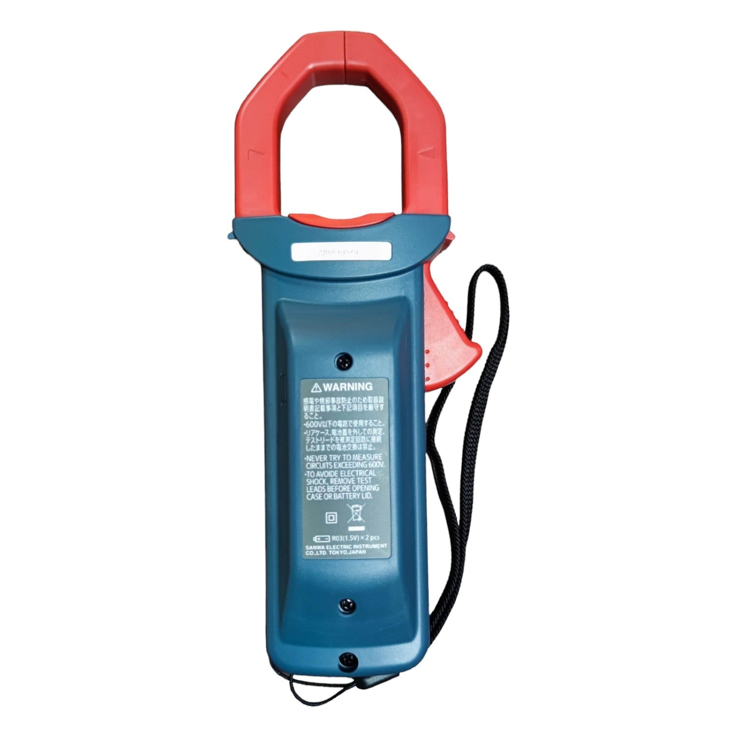 Blue and red clamp meter on a white background Sanwa DCL 1000 Digital Clamp Tester 1000A AC Clamp Ammeter 600V AC Electx Electrical Supply