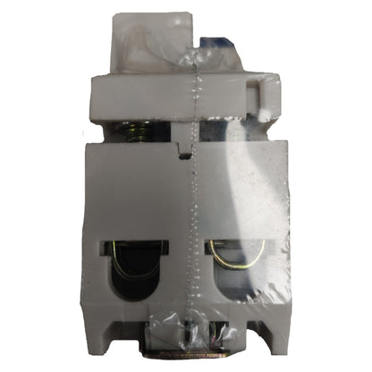 Electrical circuit breaker on a white background