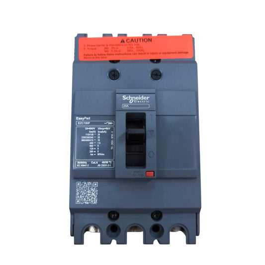 Schneider 20A 3Pole 5Kaic 220V MCCB Industrial Circuit Breaker EZC100F3020