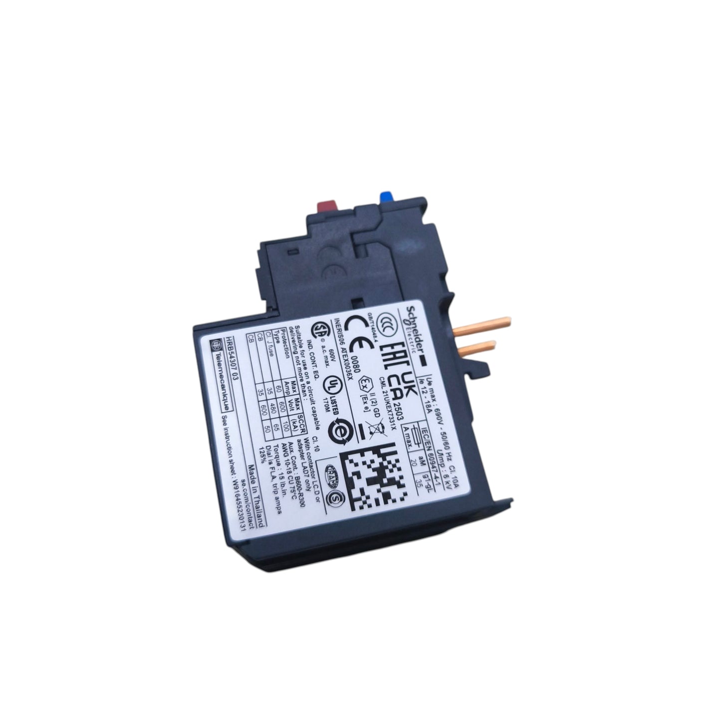 Schneider Thermal Overload Relay, 12 -18A Overload Relay TeSys LRD21