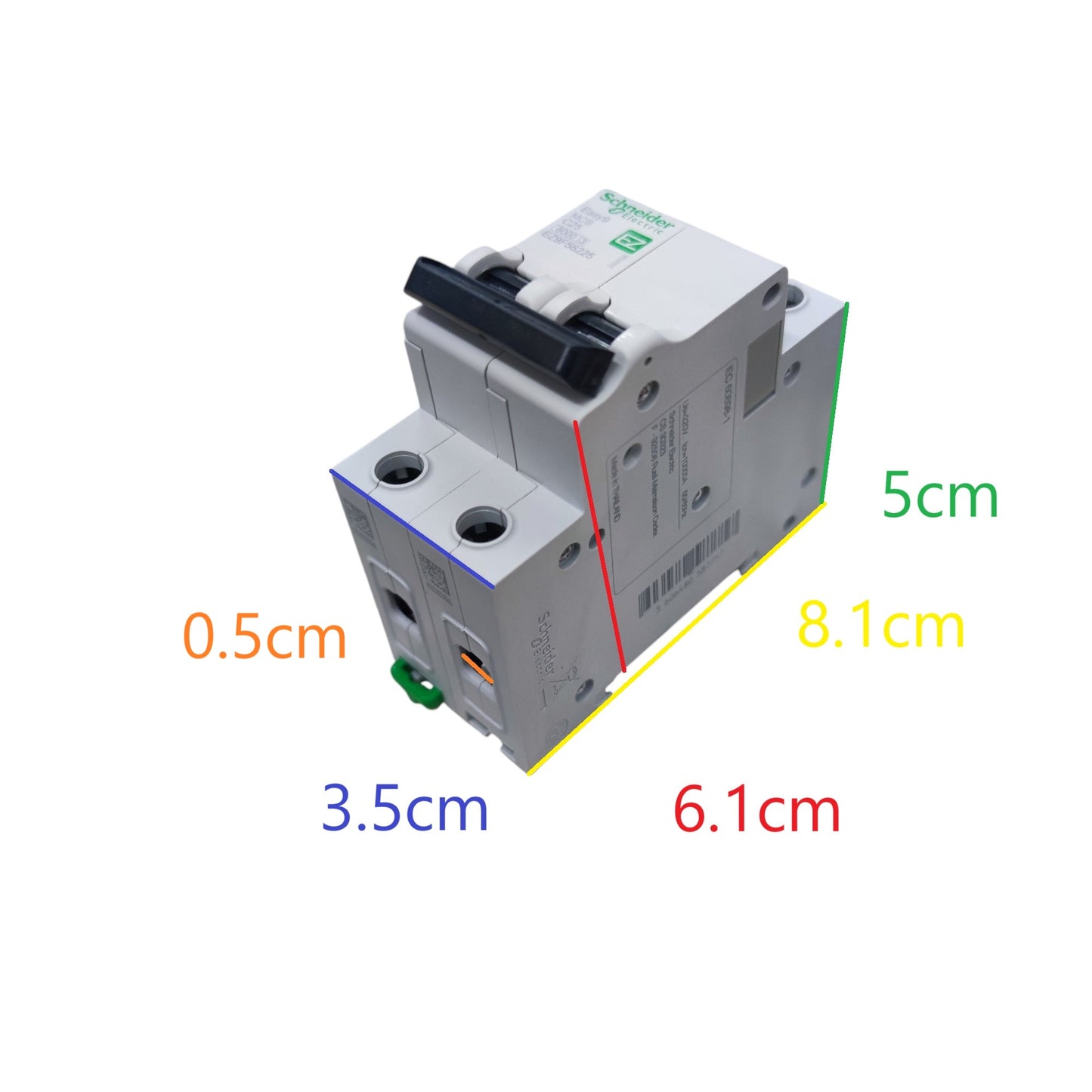 Schneider 20A 2 Pole Miniature Circuit Breaker 6 Kaic 220V Easy 9 MCB EZ9F56220