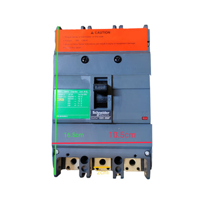 Schneider 250A 3Pole 18KAIC 440V MCCB Industrial Circuit Breaker EZC250F3250 Easy Pact 250AF Electx Electrical Supply
