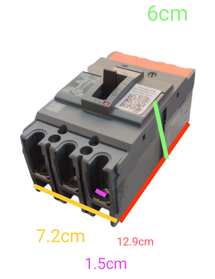 Schneider 50A 3P 10KAIC 220V MCCB Industrial Circuit Breaker EZC100H3050 Electx Electrical Supply 3