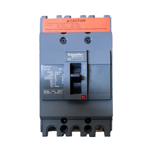 Schneider 60A 3 Pole 5KAIC 220V 100AF Industrial Circuit Breaker Type MCCB Molded Case Circuit Breaker Easy Pact EZC100F3060