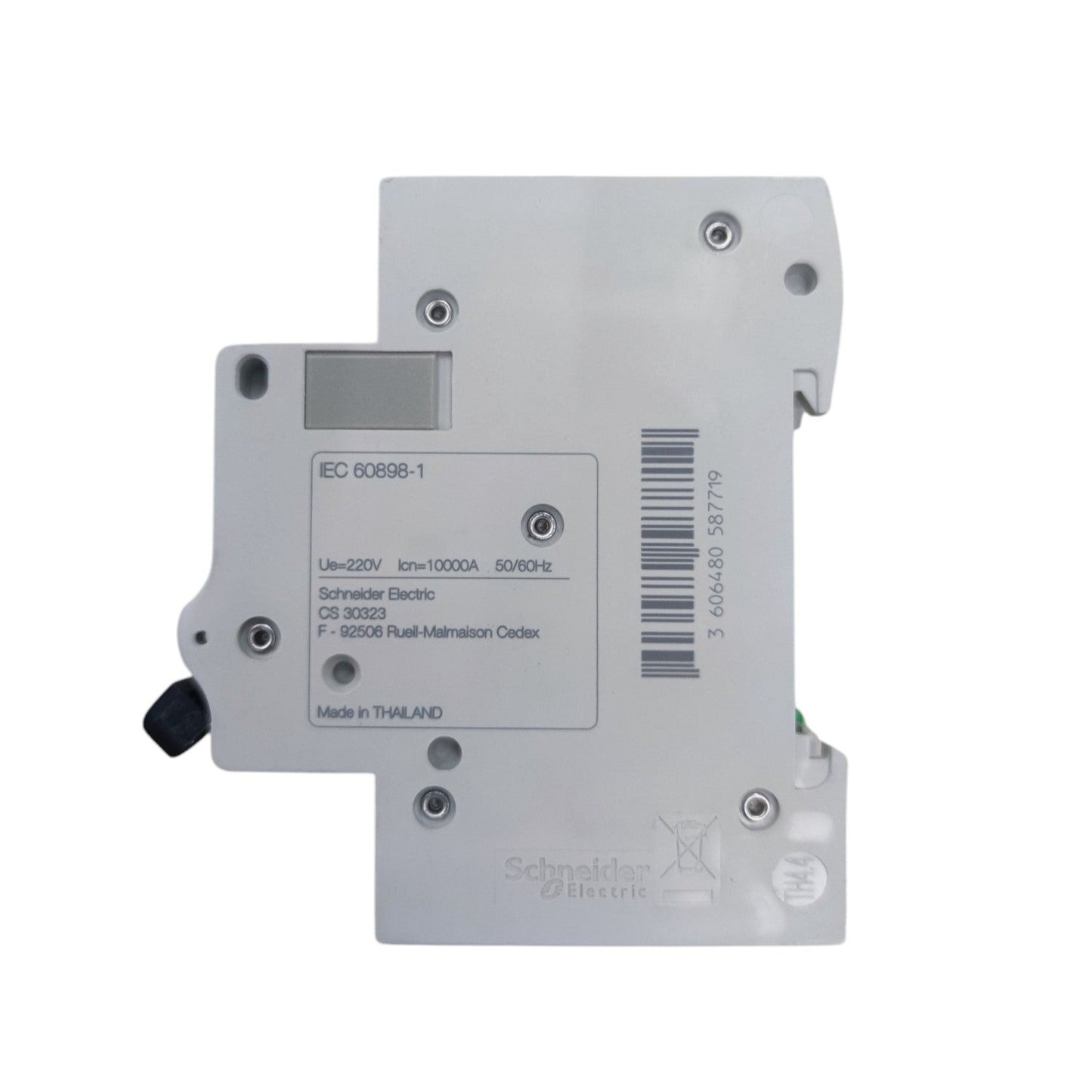 Electrical breaker panel with Schneider Electric branding on a white background