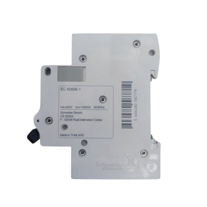Electrical breaker panel with Schneider Electric branding on a white background