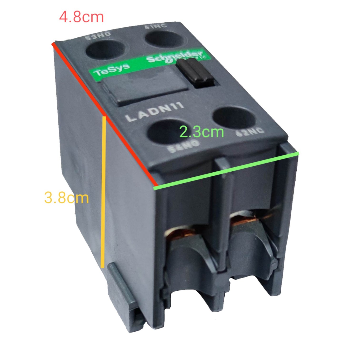 Schneider Auxiliary Contact For Magnetic Contactor Top Mount 1NO + 1NC LADN11 Electx Electrical Supply