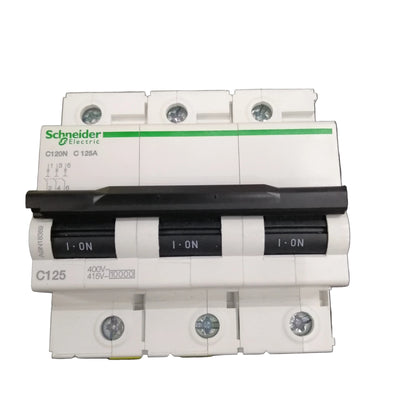 Schneider MCB C120N Circuit Breaker 3P 125A C curve 15kA 220V 10kA 415V A9N18369