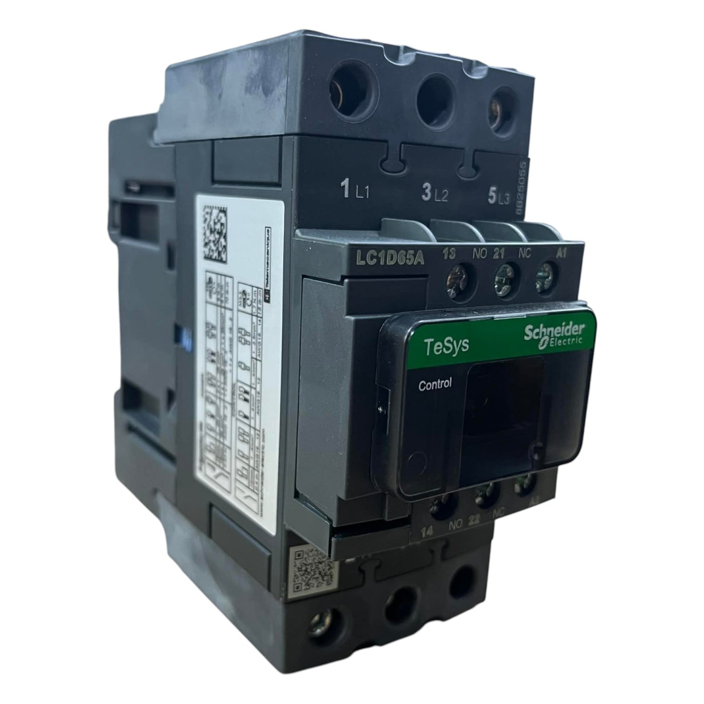 Schneider Electric contactor on a white background