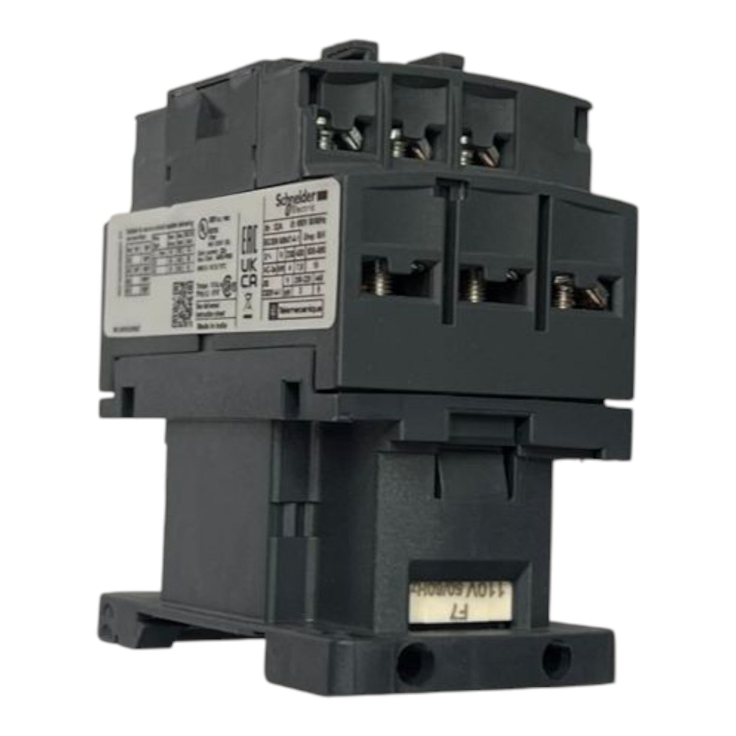 Schneider Magnetic Contactor LC1D18F7 110 Volts with durable housing and multiple terminals for electrical applications