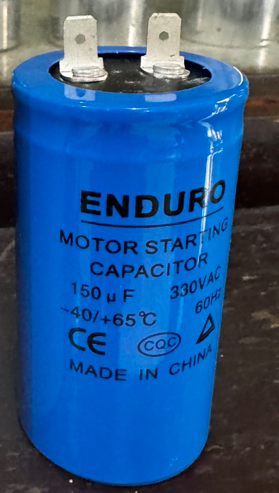 Enduro Motor Starting Capacitor 150mfd 330VAC